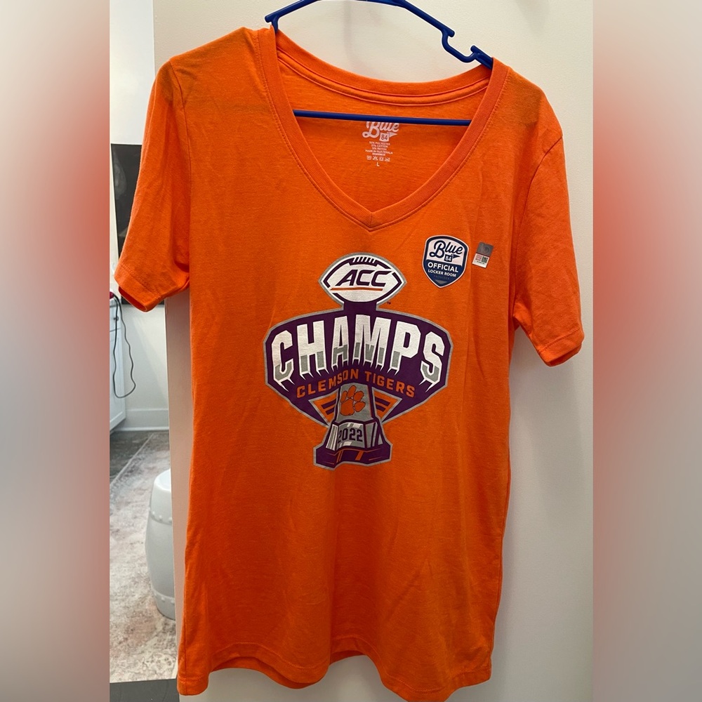 Blue 84 Orange Clemson Champs Tee